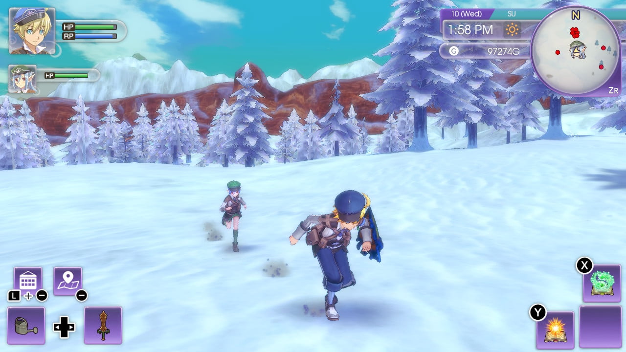 Rune Factory 5 - Running through snow