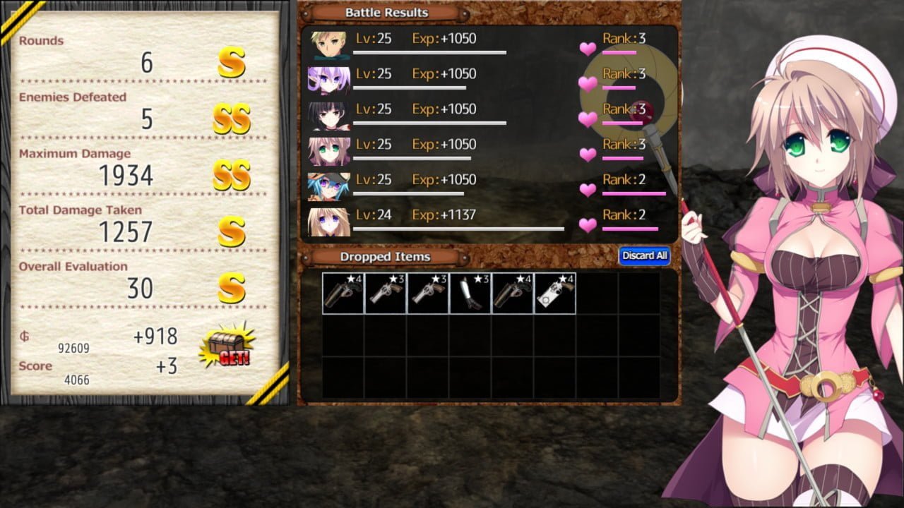 Gears of Dragoon: Fragments of a New Era - Combat Result Screen