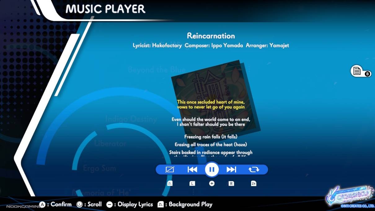 Gunvolt Records: Cychronicle - Music Player