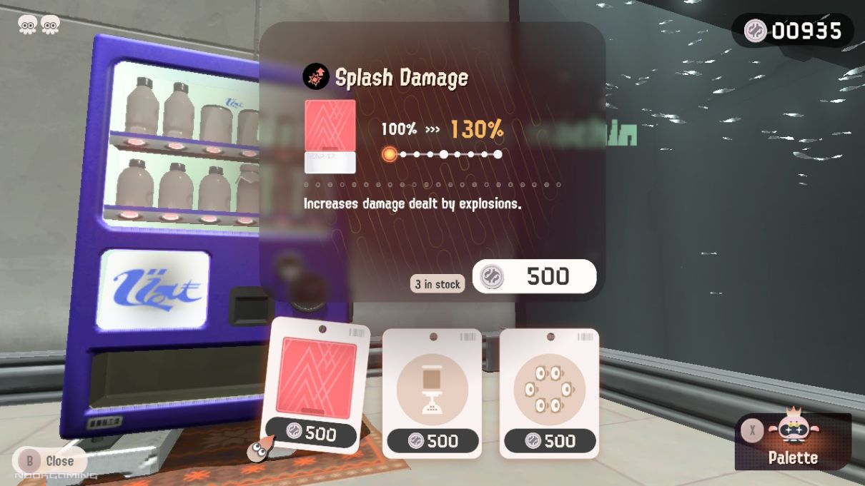 Splash Damage upgrade in Splatoon 3: Side Order