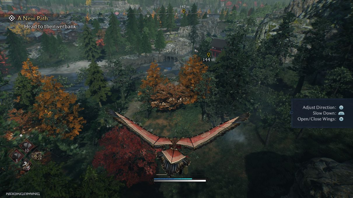 Flying over the land