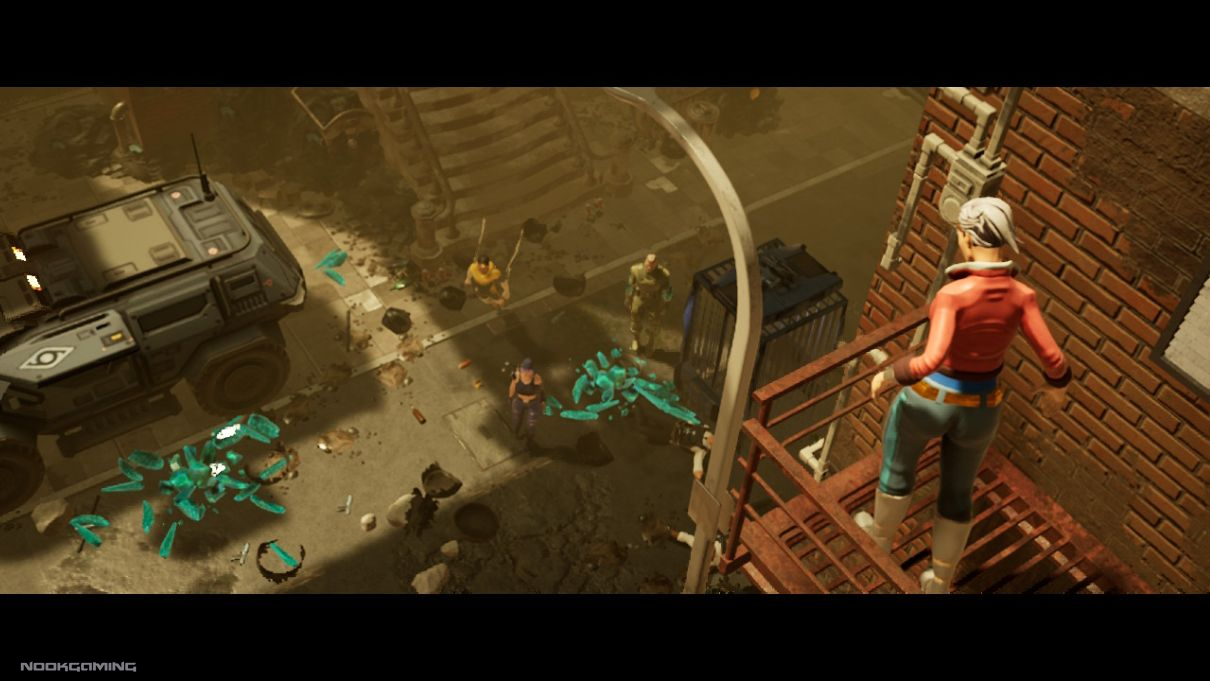 Looking down from above