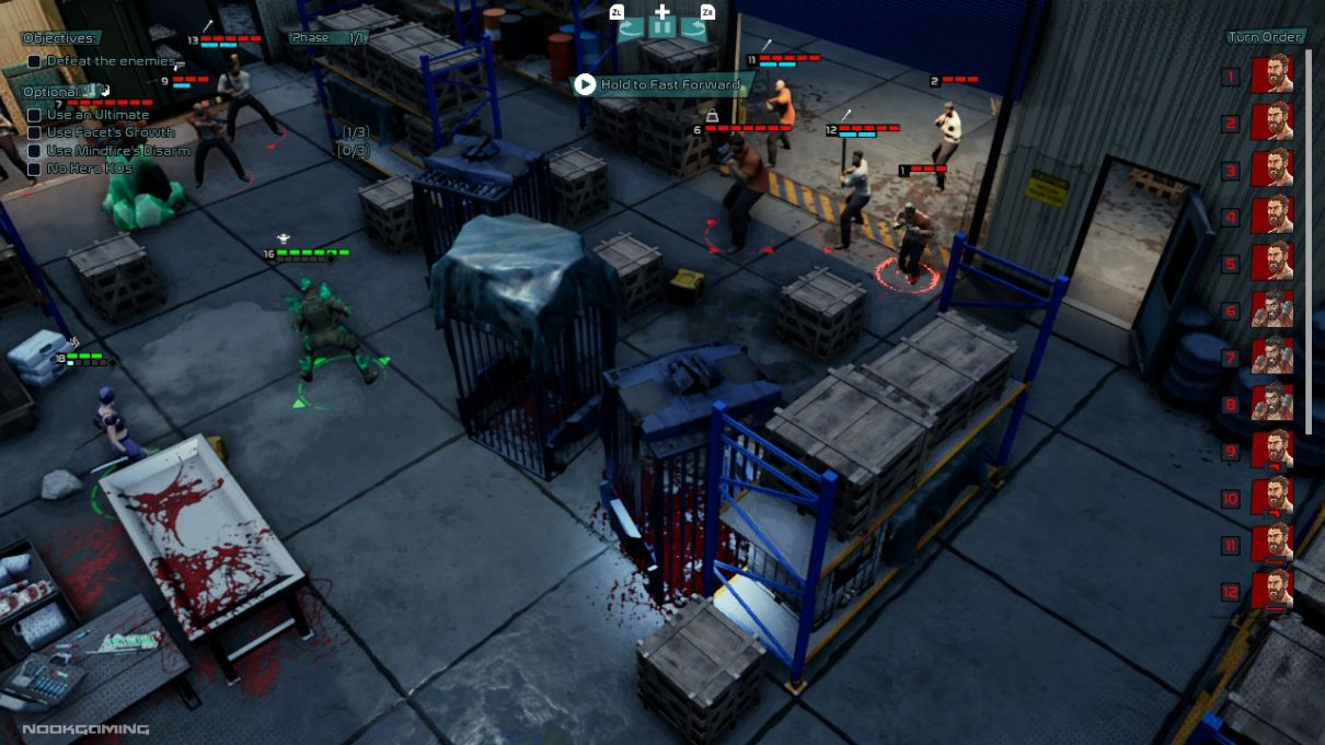 Capes gameplay example showing grid