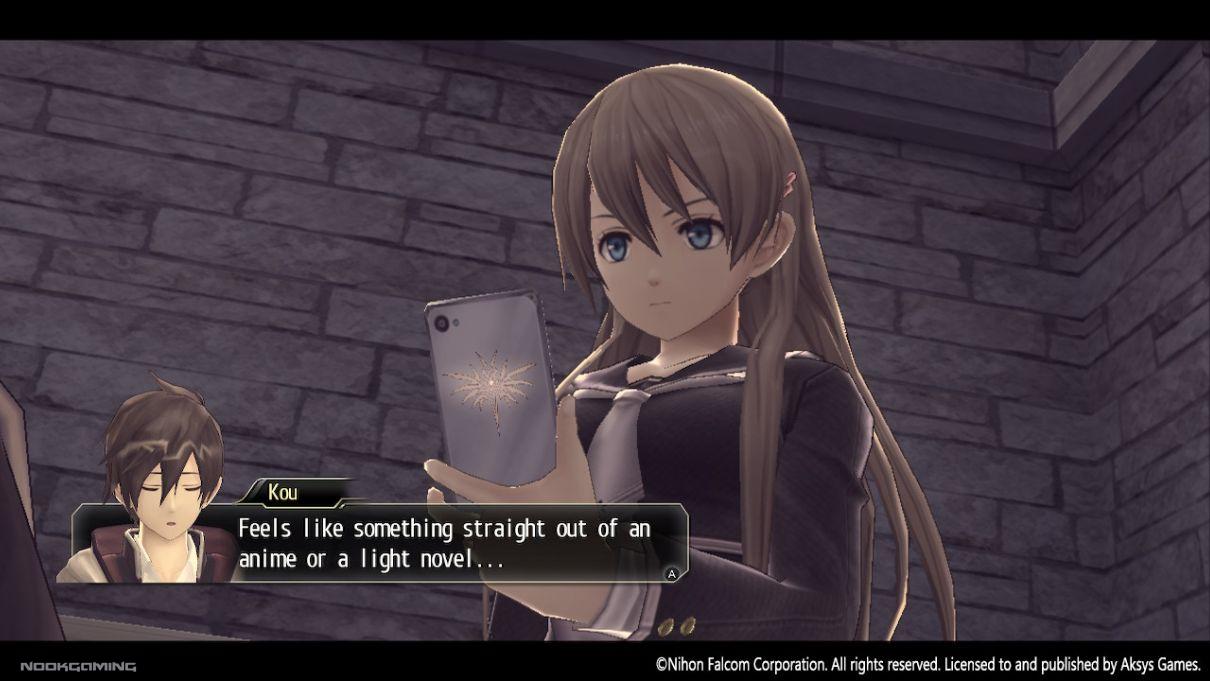 Kou remarking at Asuka's explanation of the Eclipses sounding anime-like