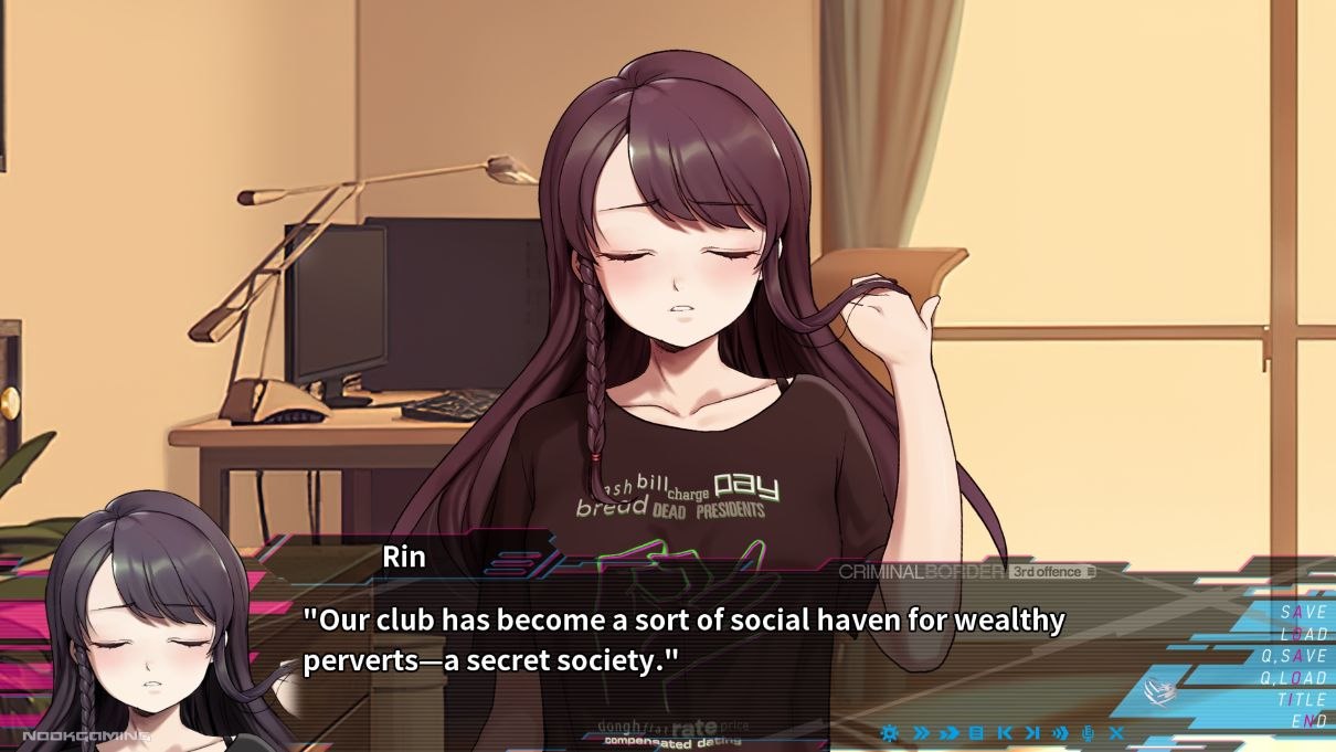 Rin discusses the club in Criminal Border 3rd Offence (Liminal Border Part III)