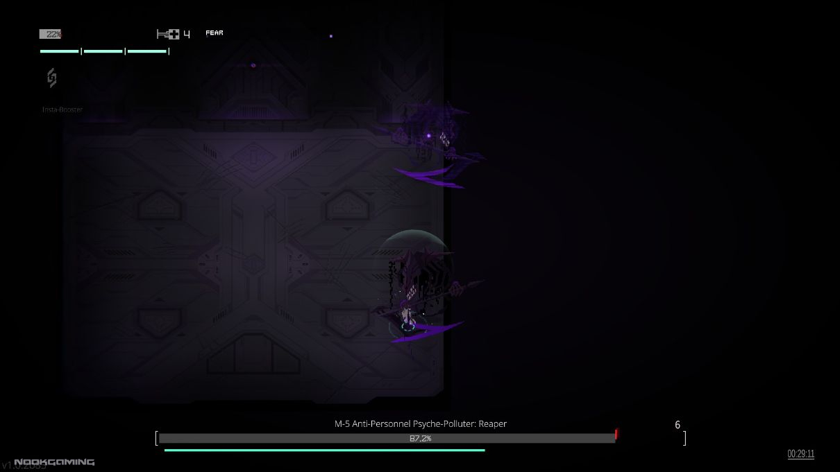 Boss with a darkness nightmare gimmick