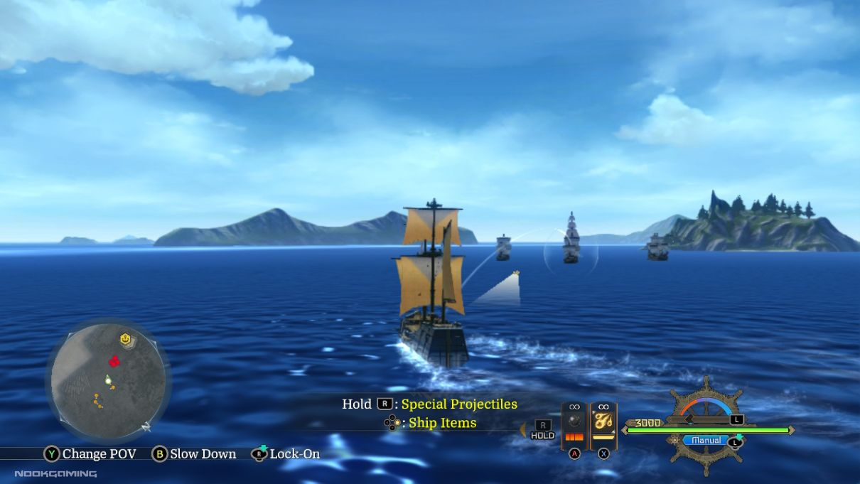 Sea ship battles in Ys X: Nordics