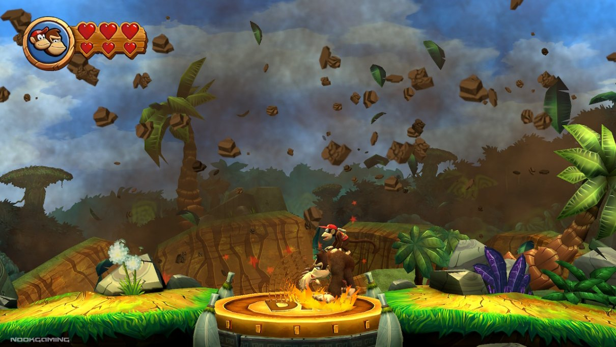 Donkey Kong slamming a panel on the ground