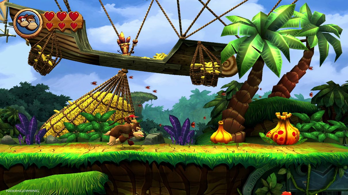 Banana's being stolen in Donkey Kong Country Returns HD