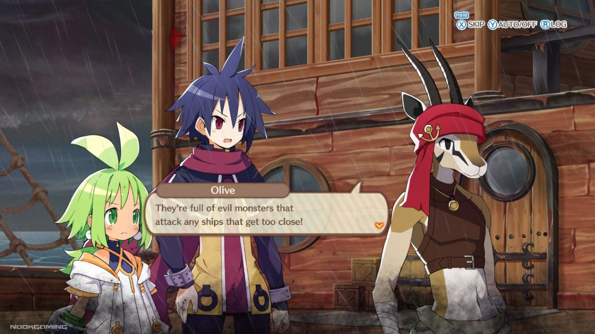 Ash and Marona being informed of ghostly seafaring threats