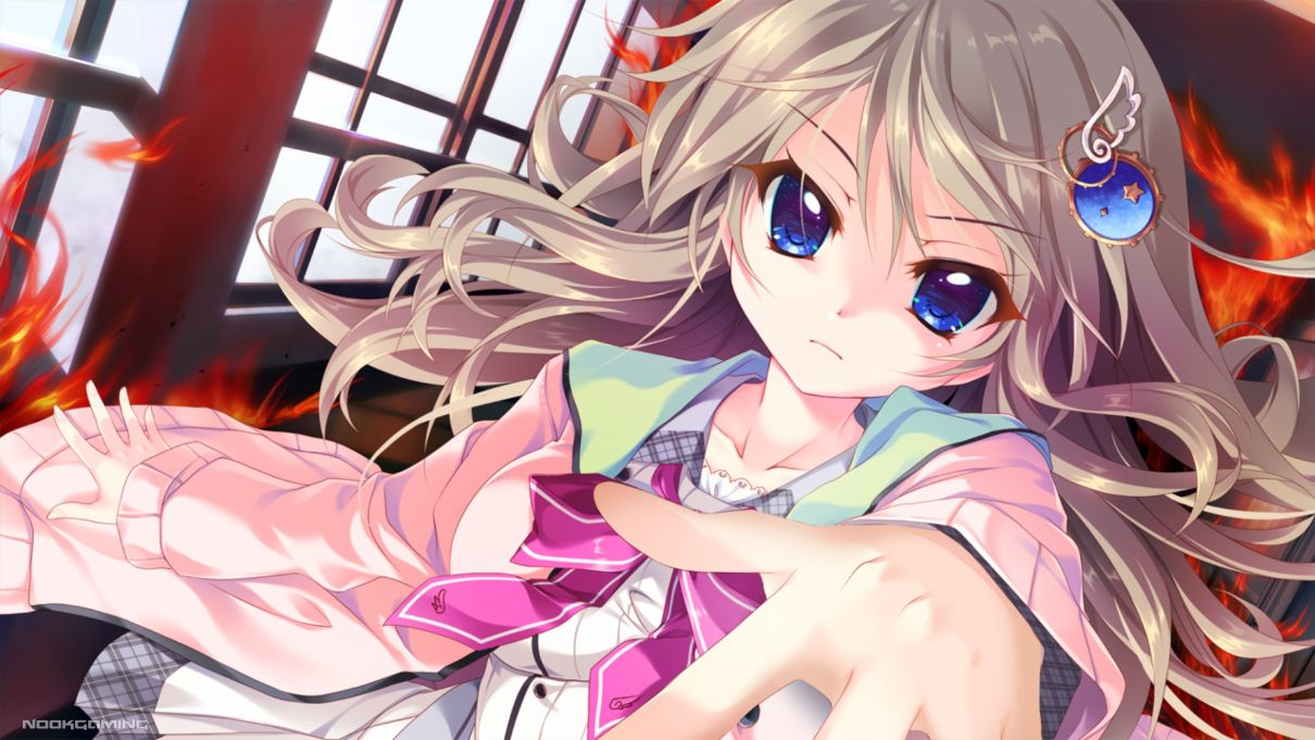 Miyako Kujou using her powers in 9-nine-:Episode 1