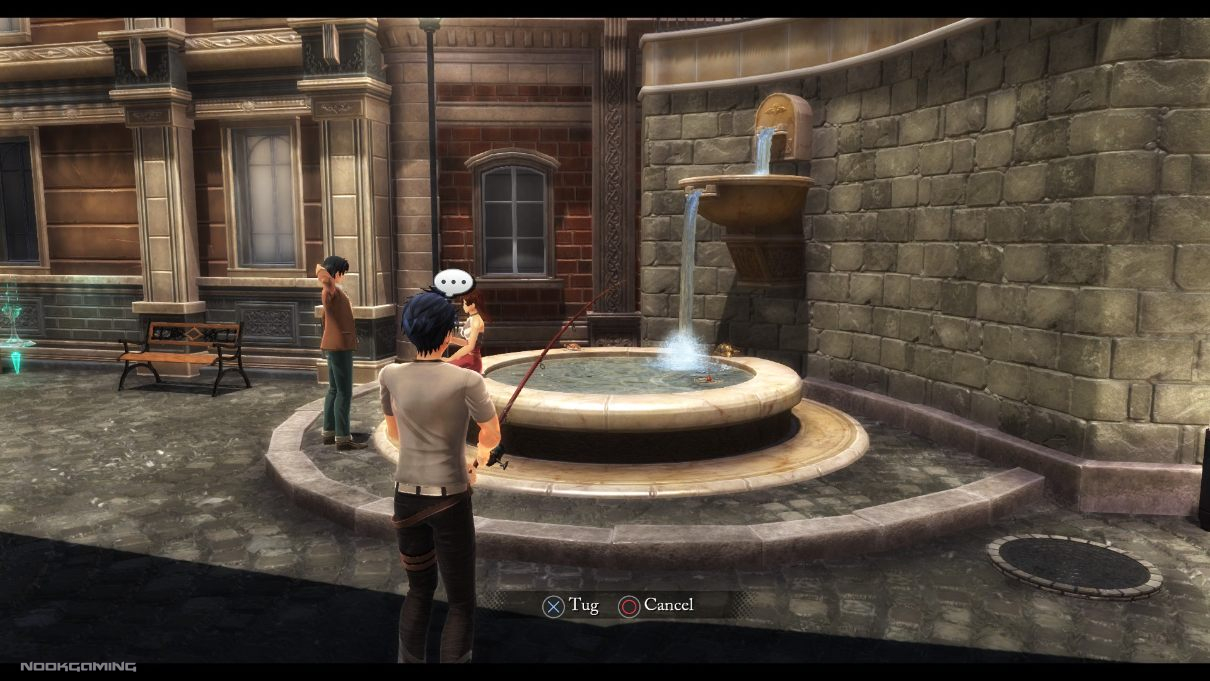 Fishing in a pond in The Legend of Heroes: Trails Through Daybreak II