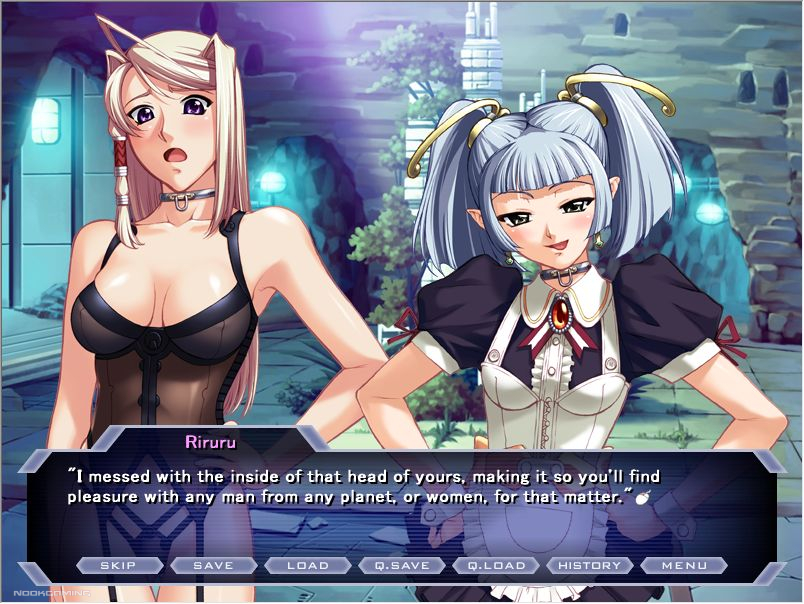 Riruru Telling Iris how her body was modified in Armored Warrior Iris
