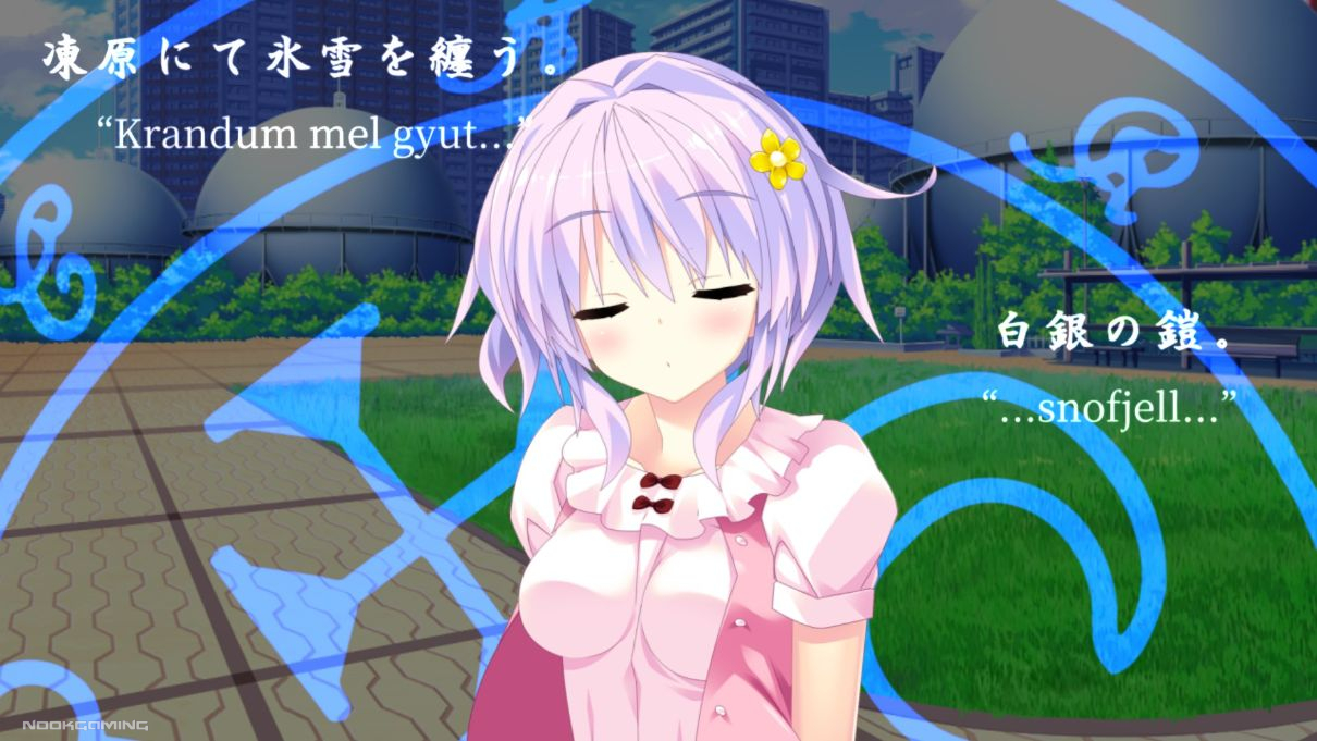 Kanoko transforming into a magical girl in Destiny Star Girlfriend 3