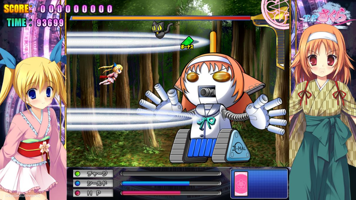 Facing Mihari mecha in T.P.S. Shooting
