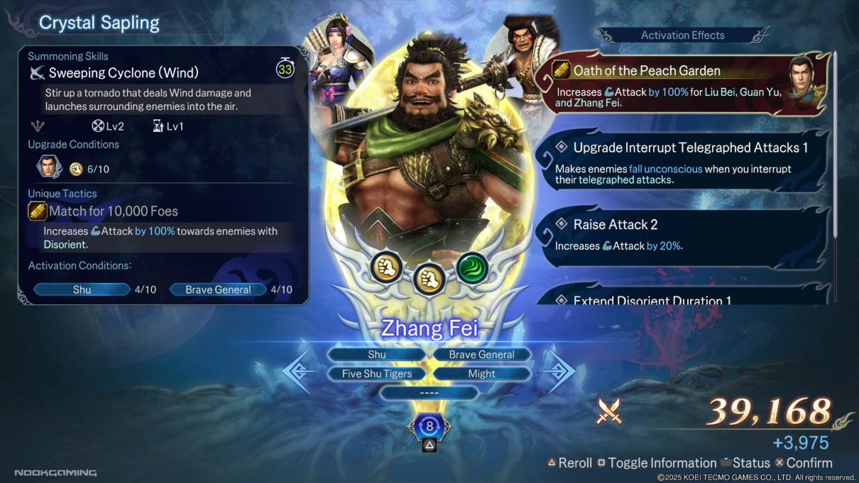 Choosing a hero in Warriors: Abyss