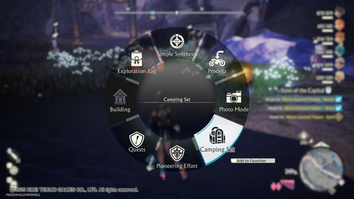 atelier yumia - guide for cooking and camping - image of the menu wheel