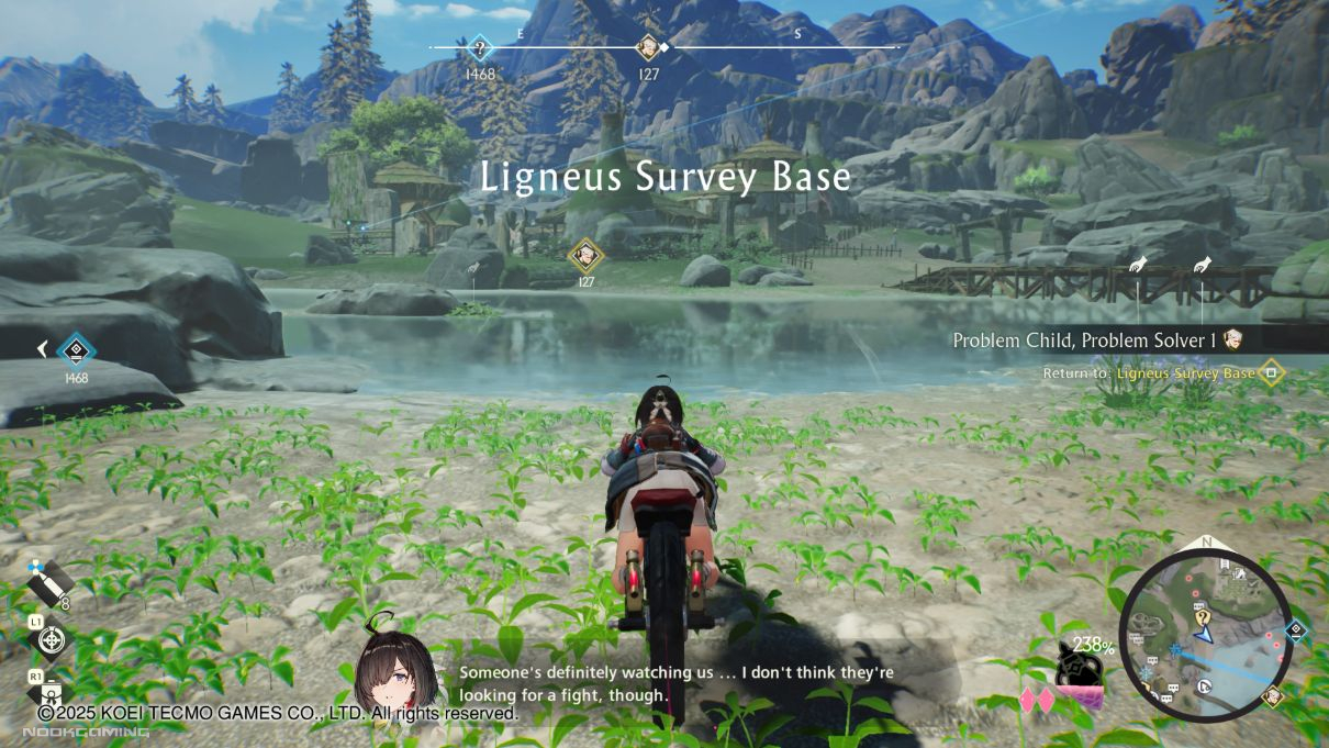 Exploring the world of Atelier Yumia: The Alchemist of Memories & the Envisioned Land on motorcycle