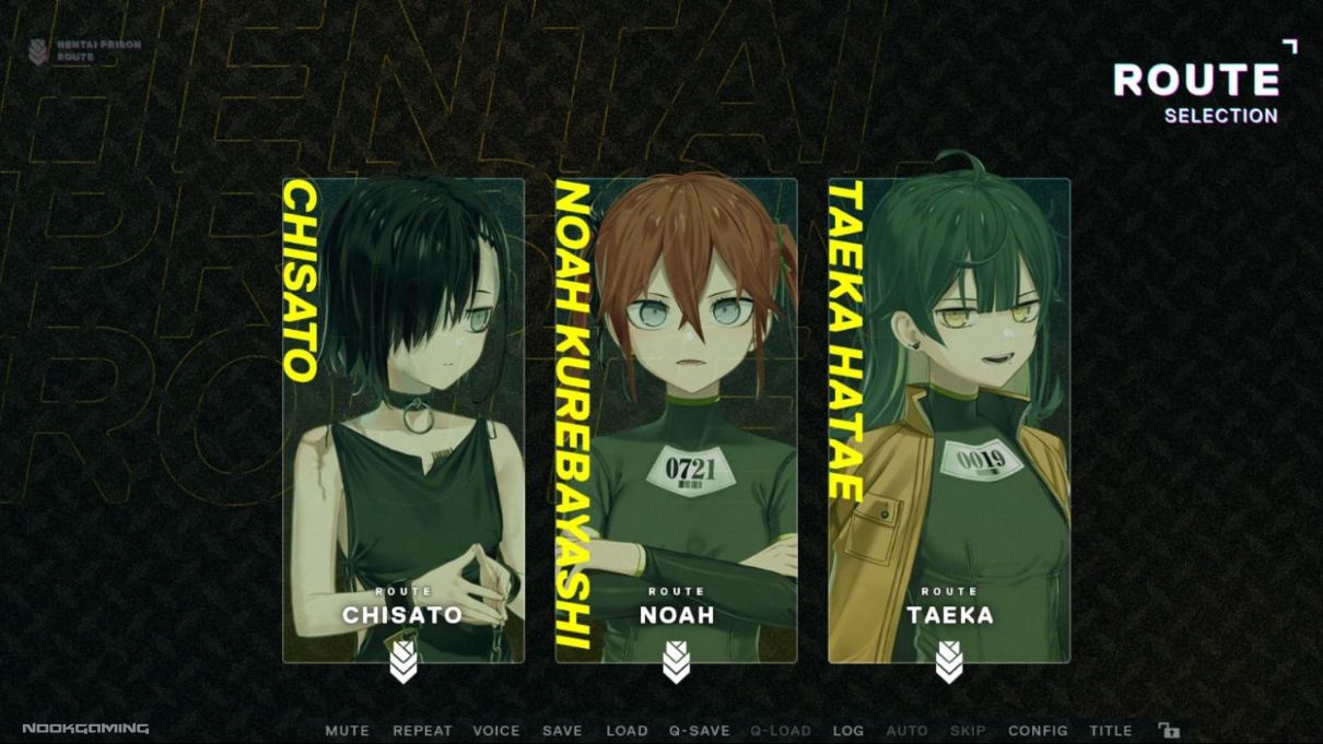 Route Selection Screen in Henpri (Hentai Prison)
