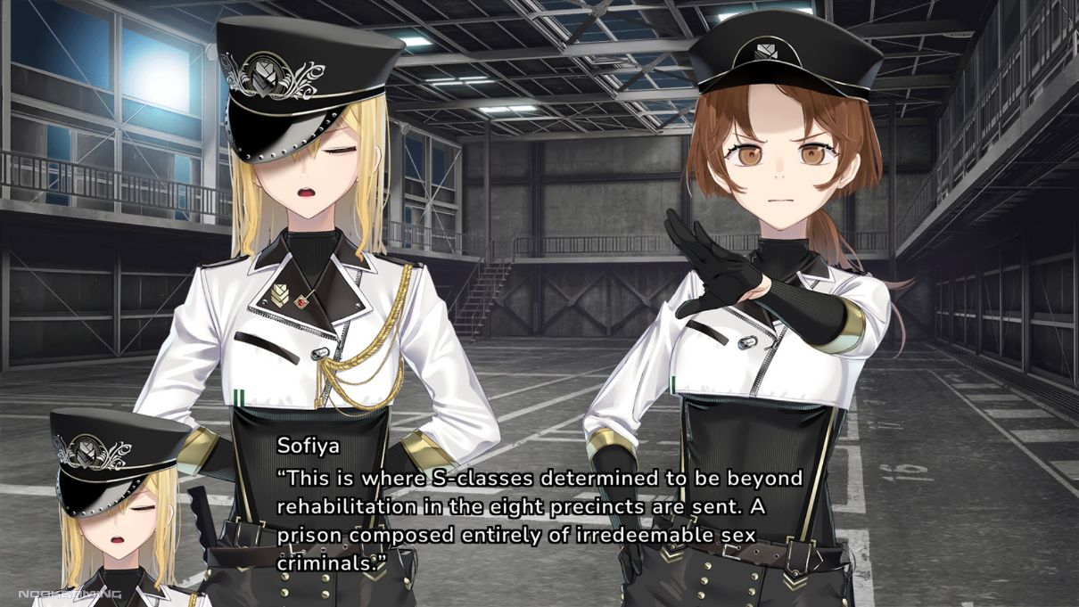 Sofiya explaining the prison system