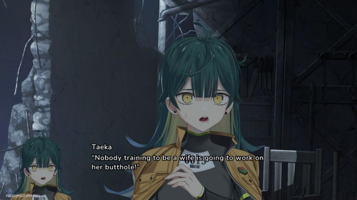 Taeka discussing the specifics of bridal training