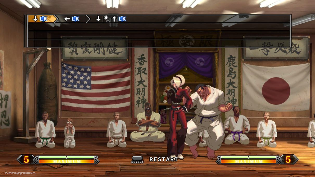 Training mode in The King of Fighters XIII Global Match