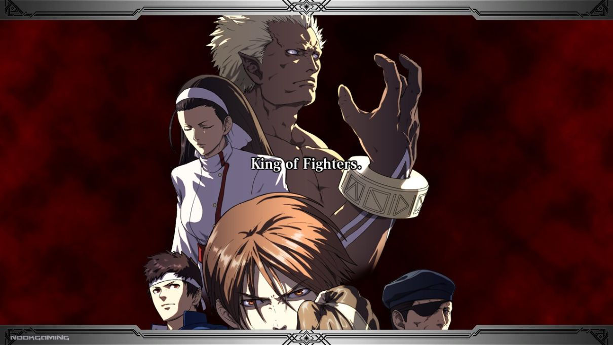 Card with characters and the word "King of Fighters"