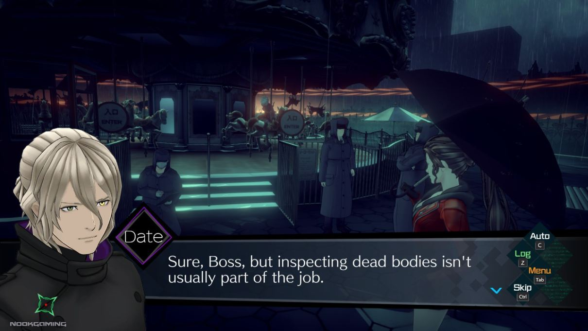 Investigating crime scene in AI: The Somnium Files