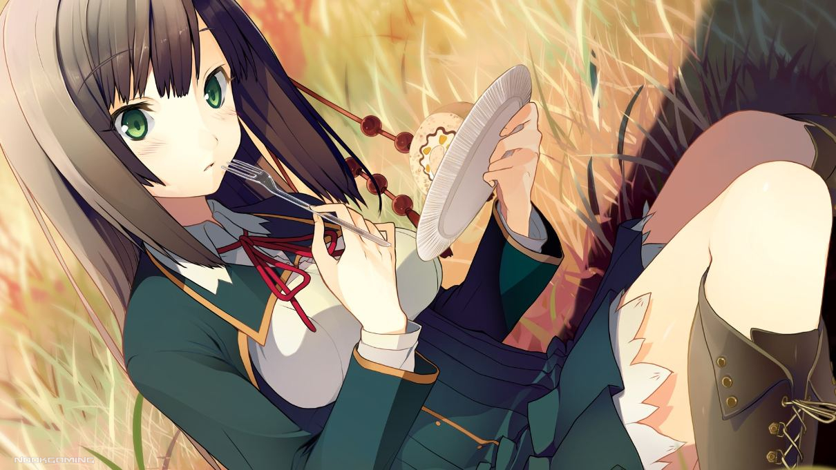 CG in Love, Chocolate, and Elections (KoiChoco) of Satsuki eating cake
