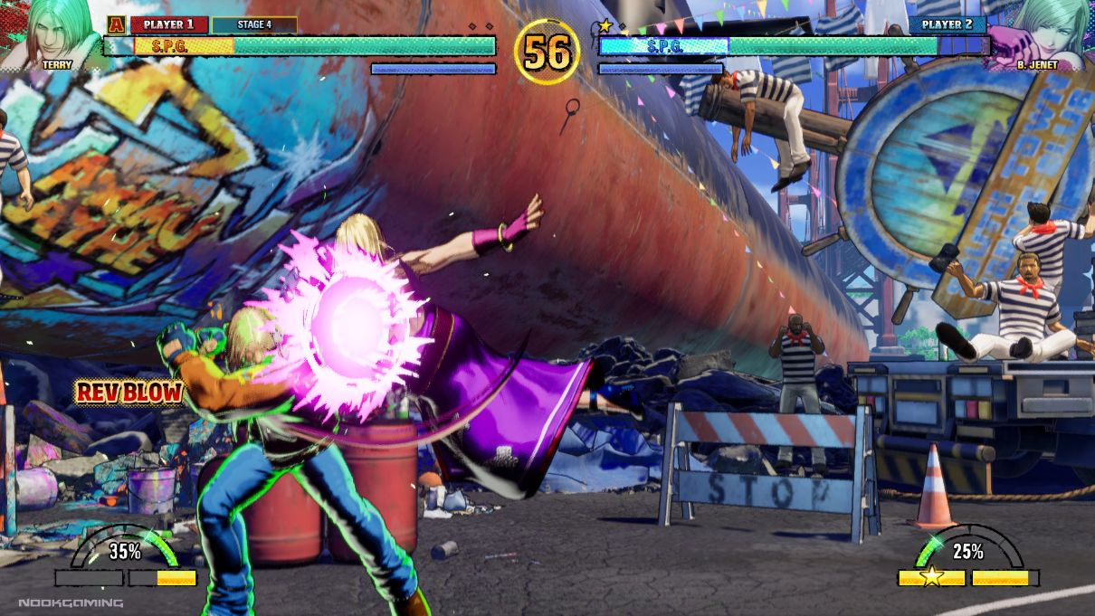 Terry VS Jenet in Fatal Fury: City of the Wolves