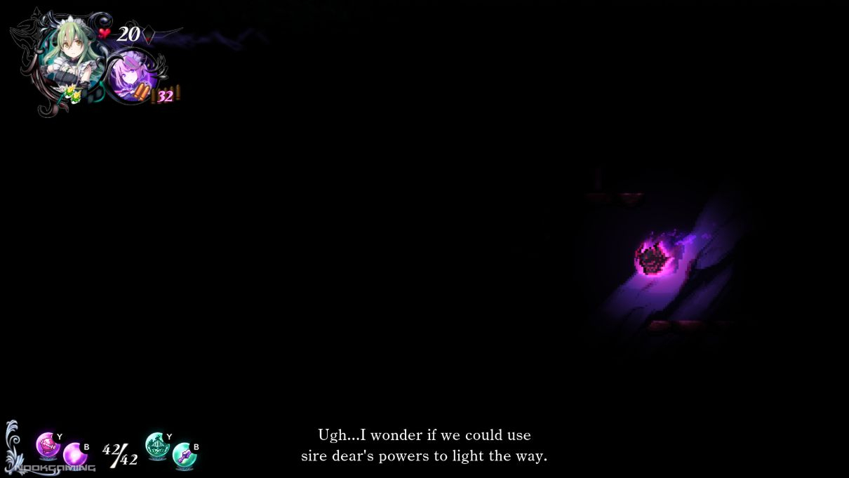 A dark room in Gal Guardians: Servants of the Dark