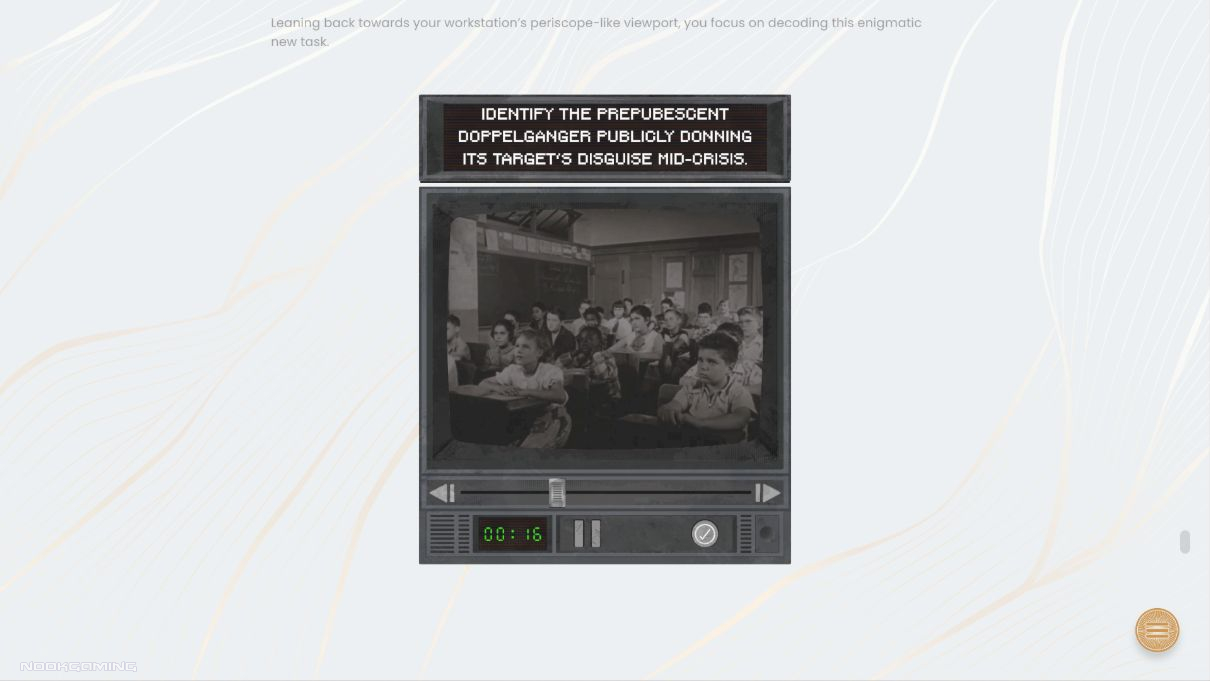 Identifying a video timestamp in Inhuman Resources: A Literary Machination