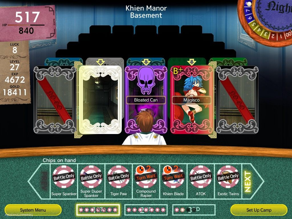 The battle system in Rance 01 Quest for Hikari