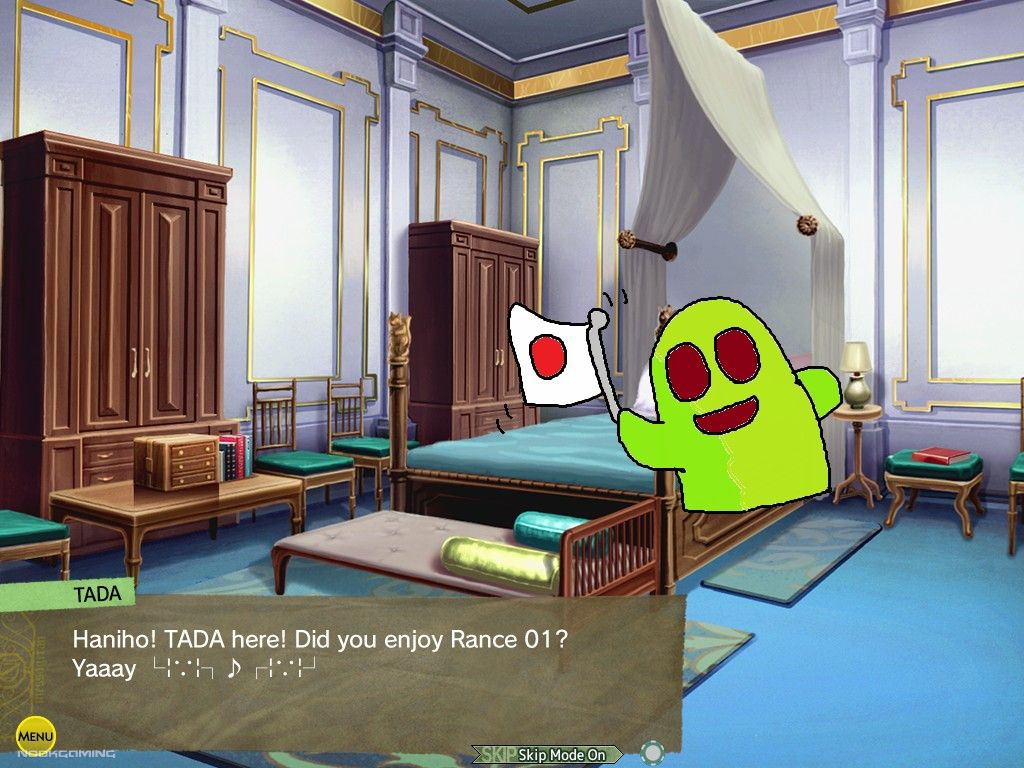 TADA's message to the player
