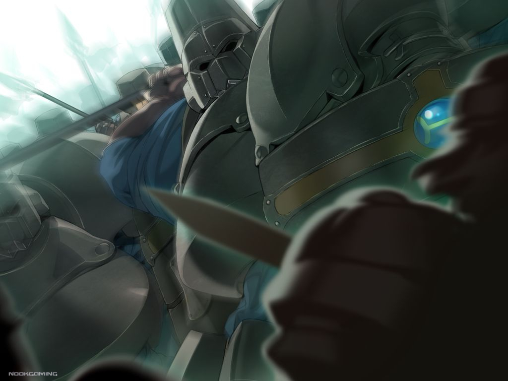 A dangerous-looking knight bearing down