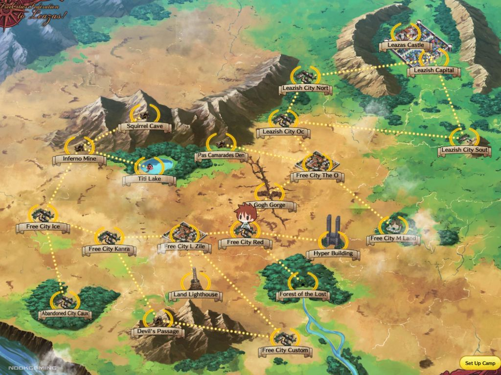 A Map of the world in Rance 03 - The Fall of Leazas