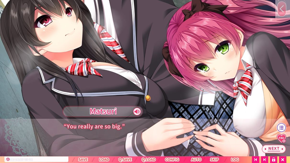 2 heroines copping a feel in Real Anime Situation DT