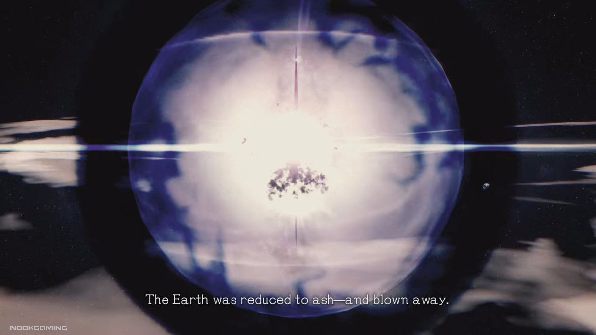 The Earth being blown up in Xenoblade Chronicles X: Definitive Edition