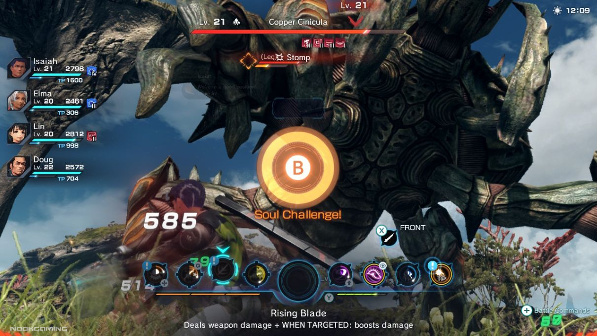 Combat in Xenoblade Chronicles X: Definitive Edition