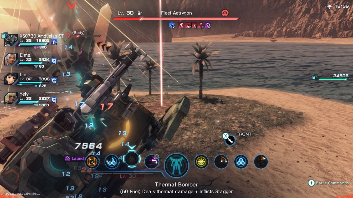Area with palm trees in Xenoblade Chronicles X: Definitive Edition