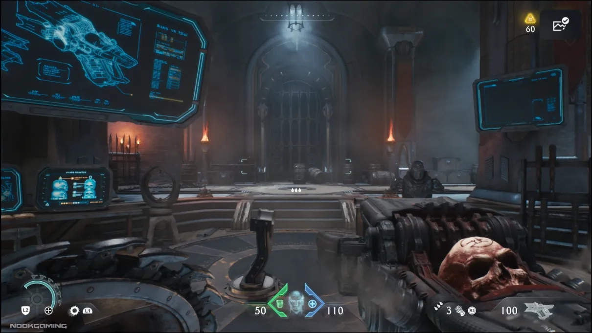 Skull in foreground