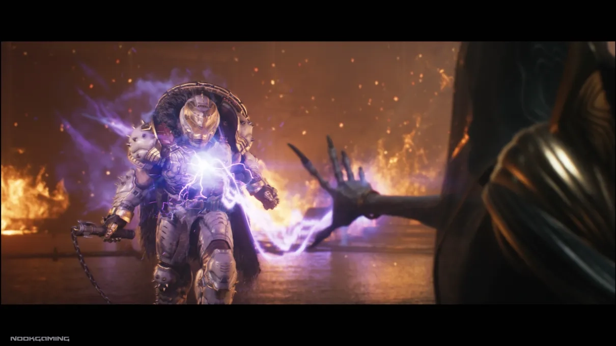 DoomGuy walking toward the camera