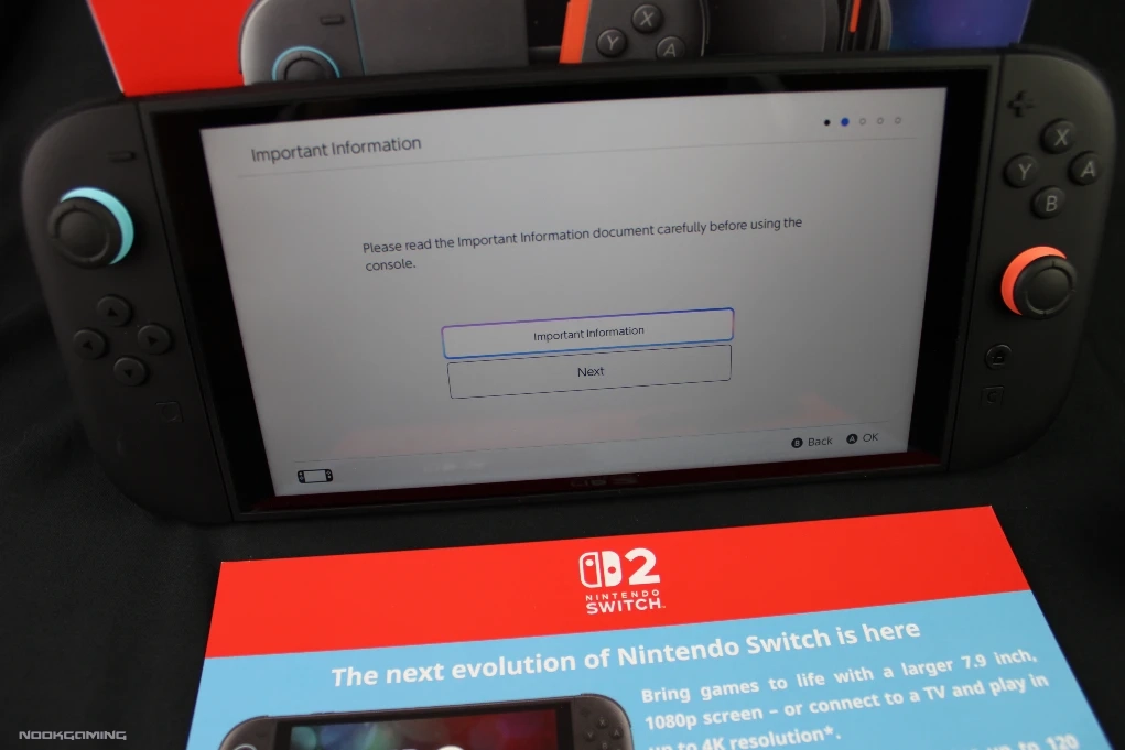 Switch 2 turned on in handheld mode