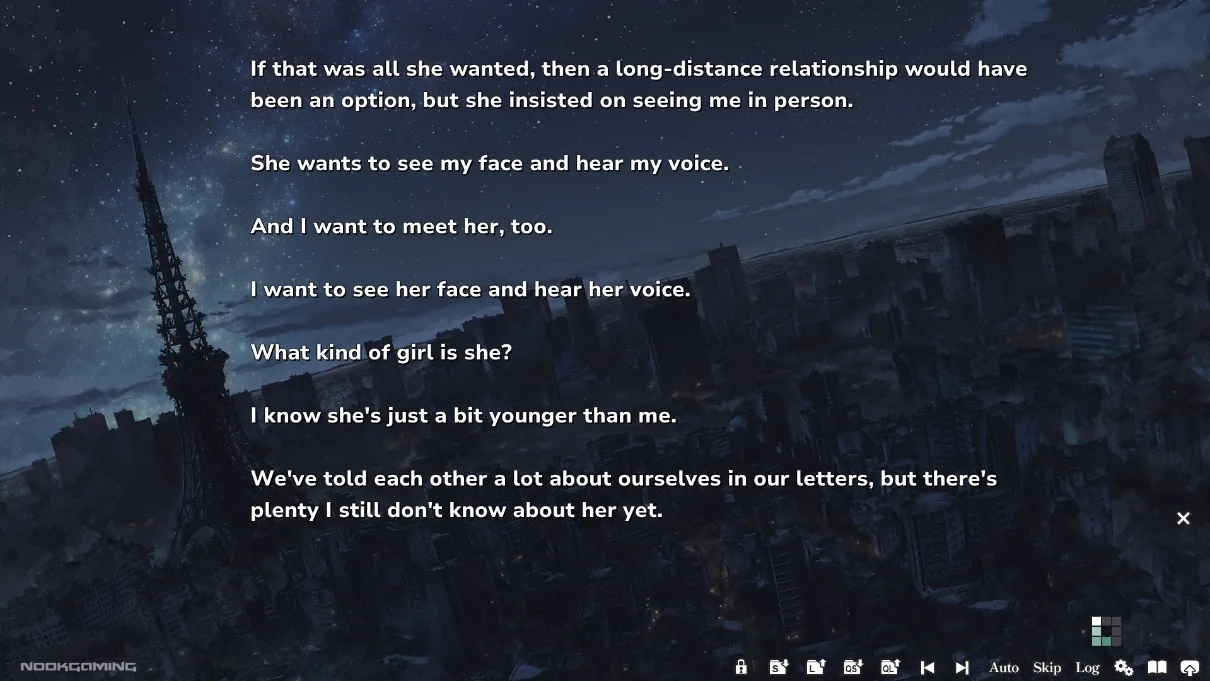 Yuuto reflecting the night before meeting Kanade