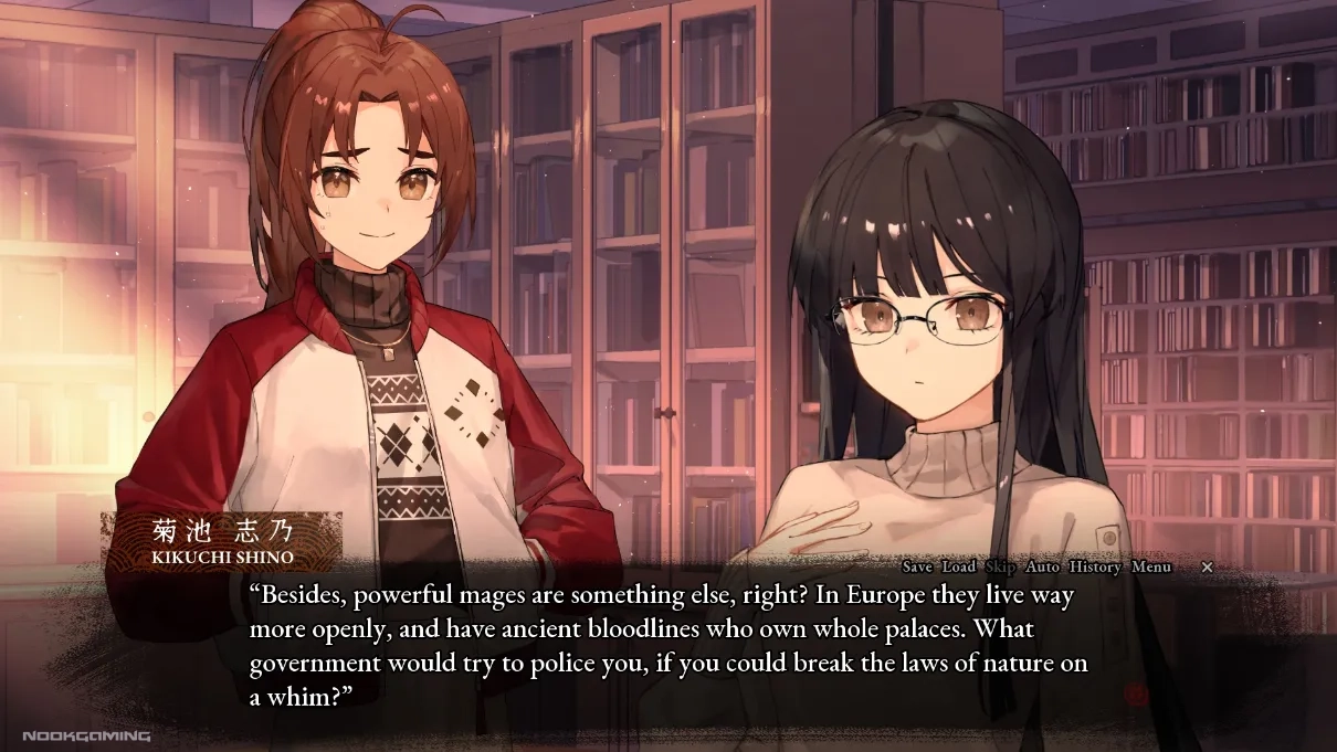 Shino talking to Honoka about Mages