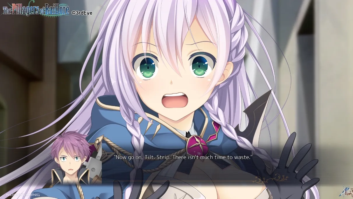 Reno instructing Tilt to strip in The Pillagers of Raillore