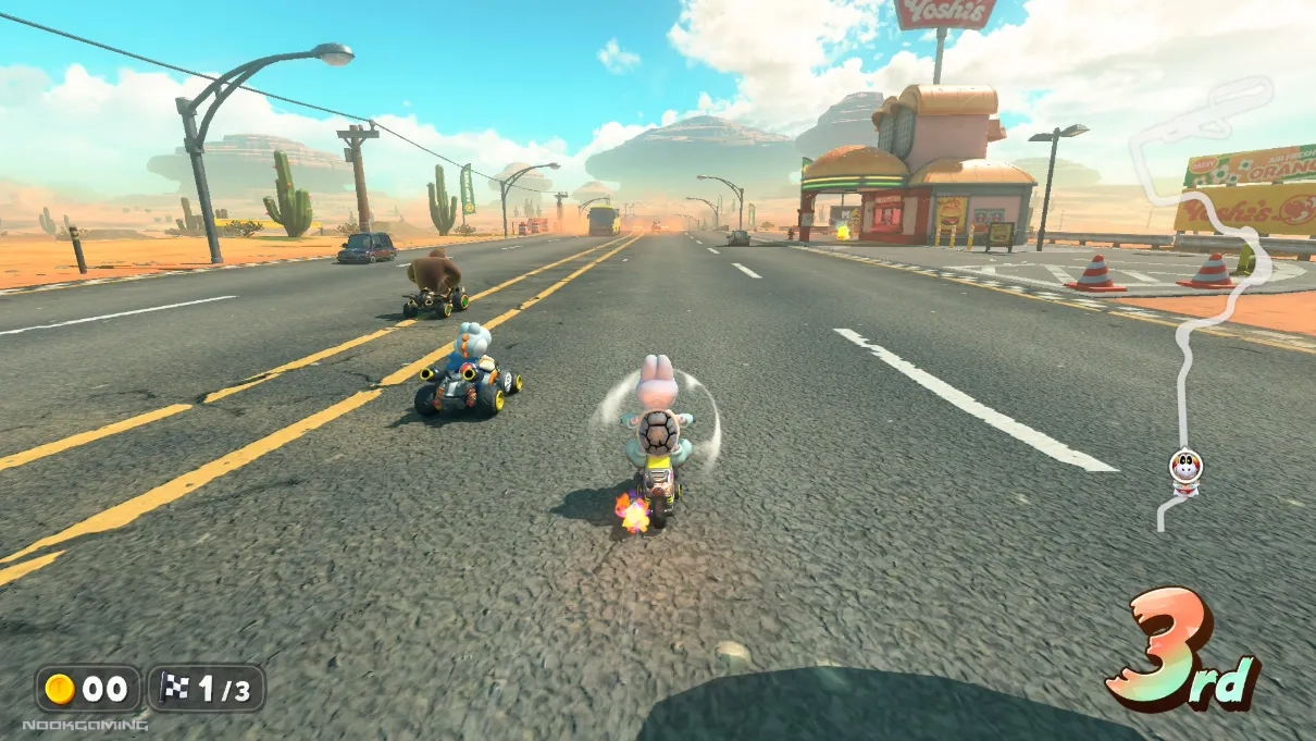 Racing in a desert course