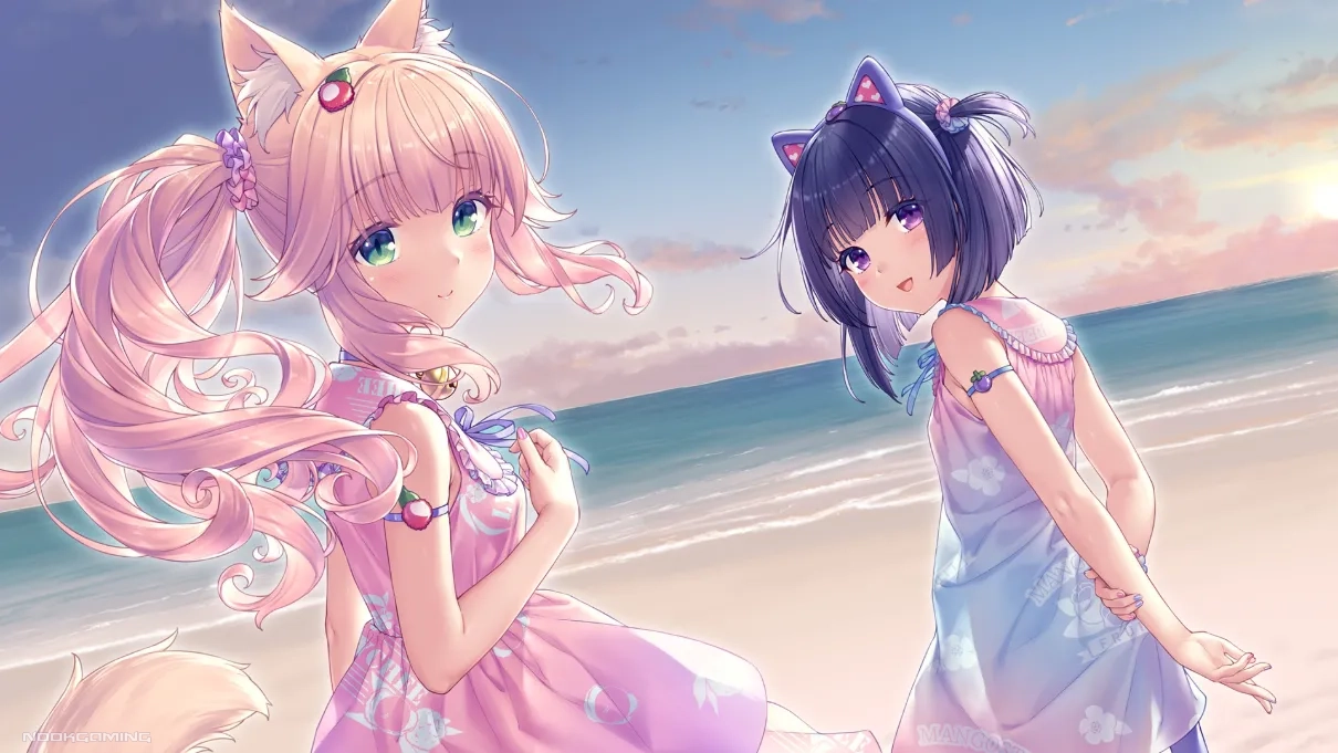 Shigure and Fraise in Nekopara After