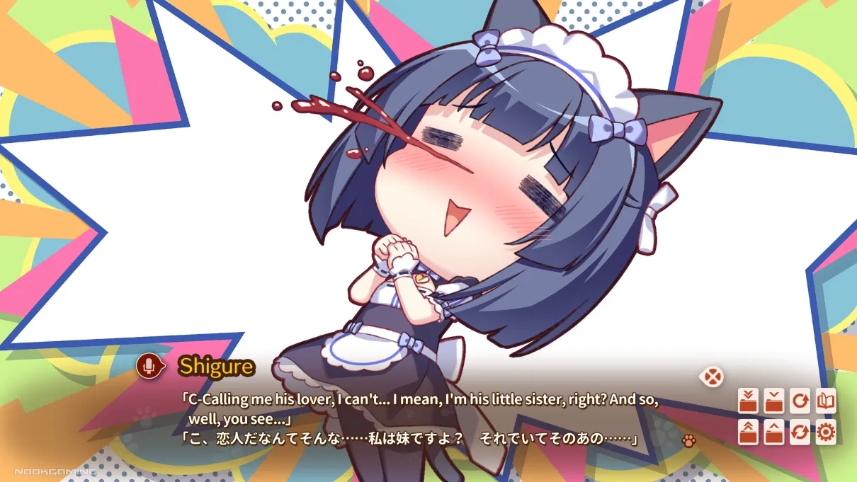 Shigure with a nosebleed in Nekopara After