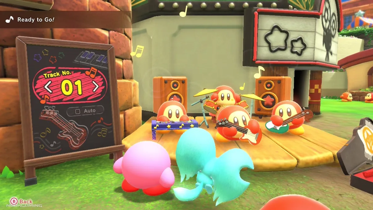 Kirby and the Forgotten Land being played on the Nintendo Switch 2